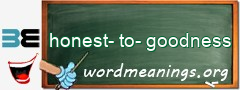 WordMeaning blackboard for honest-to-goodness